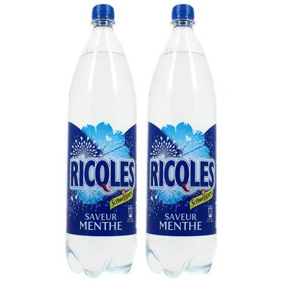 Ricqlès Boisson gazeuse aromatisée, 2x1,5L