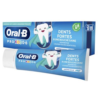 Oral B Dentifrice dents fortes arôme doux enfants 0 à 6 ans, 50ml