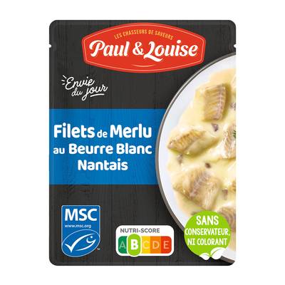 Paul & Louise - Envie du Jour Filets de Merlu MSC au Beurre Blanc Nantais, 180g