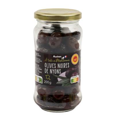 Auchan Terroir Olives noires de Nyons AOP, 200g