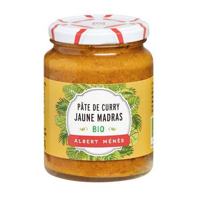 Albert Ménès Pâte de Curry Jaune de Madras Bio, 85g