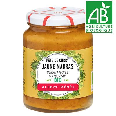 Albert Ménès Pâte de Curry Jaune de Madras Bio, 85g