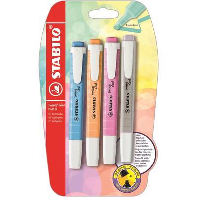 Stabilo Surligneur Swing Cool Pastel x4