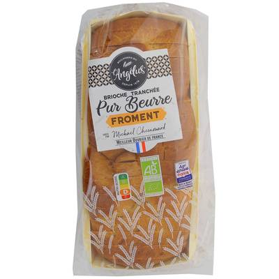 L'Angelus Brioche Tranchée au Froment Pure Beurre,Bio, 500g