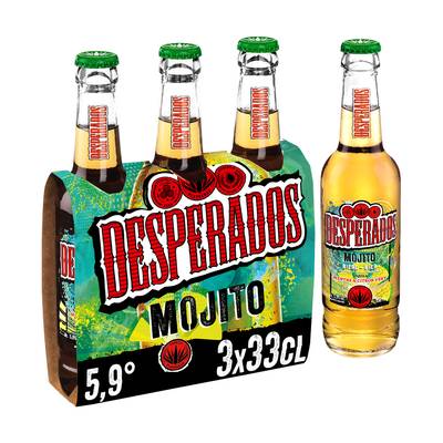 Desperados Mojito Bière aromatisée Mojito 4°7, 3x33cl
