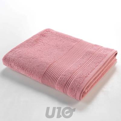 Douceur D Interieur Drap de bain épongue unie rose, 90 x 150 cm 1 drap de bain
