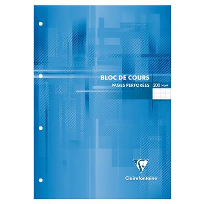 Clairefontaine Bloc de cours A4 21x29,7 cm grands carreaux, 200  pages