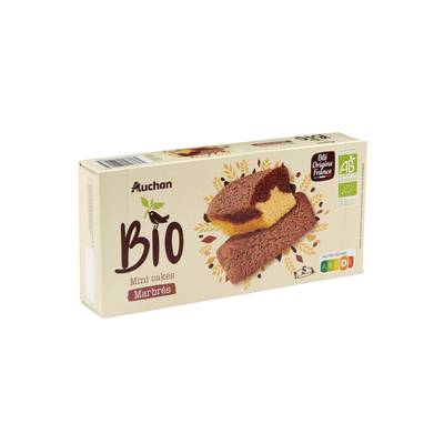Auchan BIO Mini cakes marbres bio, 5x30g