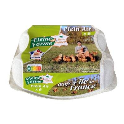 Pleine Forme Oeufs Plein Air Ile de France, 6 oeufs