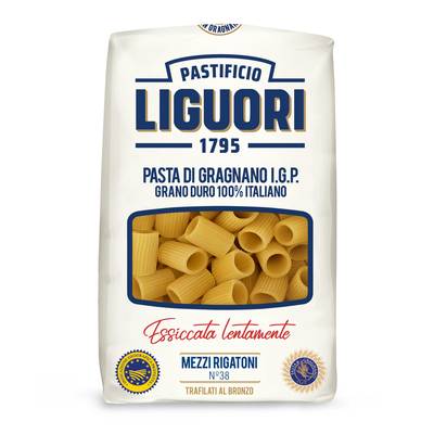 Pastificio Liguori Pâtes Mezzi Rigatoni n°38 IGP Gragnano Premium, 500g