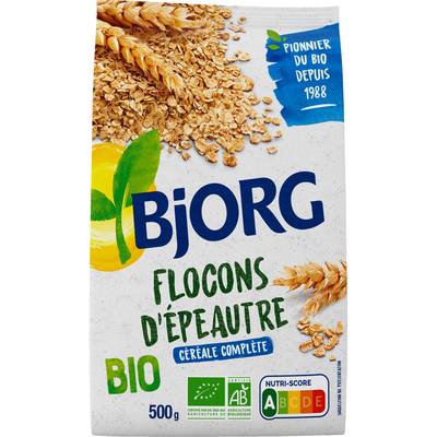 Bjorg Céréales Flocons d'Epeautre Complet Bio, 500g