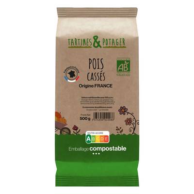 Tartines Et Potager Pois cassés bio origine France, 500g