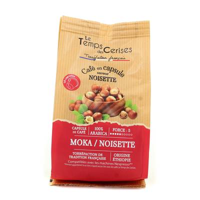 Le Temps des Cerises Capsule café saveur Noisette, 10 capsules