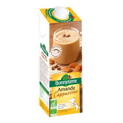 Bonneterre Boisson Amande Cappuccino bio 100% végétal, 1L