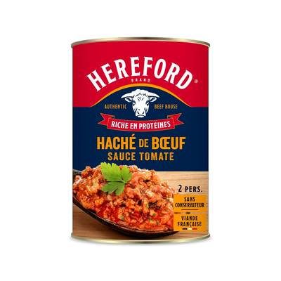 Hereford Haché de Boeuf et Sauce Tomate, 400g