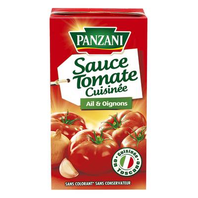 Panzani Sauce tomate cuisinée Ail et oignons, 500g