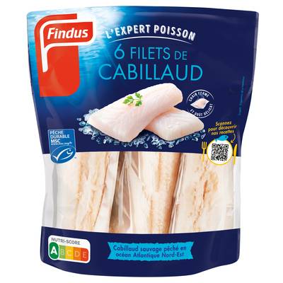 Findus Filets de Cabillaud MSC, 6x100g