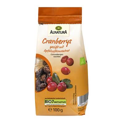 Alnatura Canneberges sucrées bio, 100g