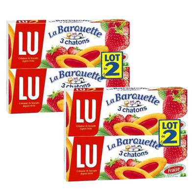 La Barquette de Lulu Fraise, 2 paquets de 2x120g