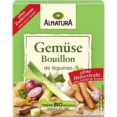 Alnatura Bouillon de légumes bio en cube, 66g
