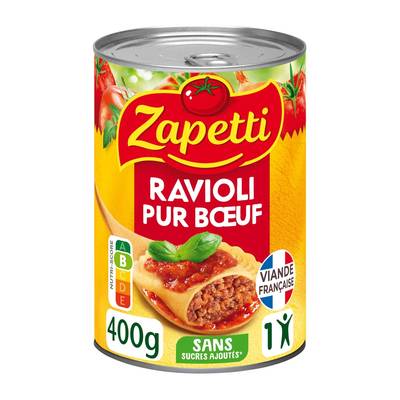 Zapetti Ravioli pur Boeuf au Blé Complet, 400g