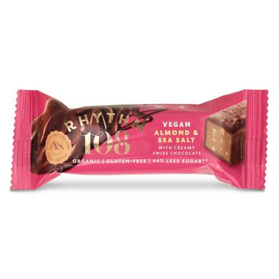 Rhythm 108 Barre Chocolat Amande et Sel de Mer Bio, 33g