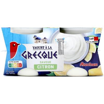 Auchan Yaourt à la grecque au citron, 4x150g