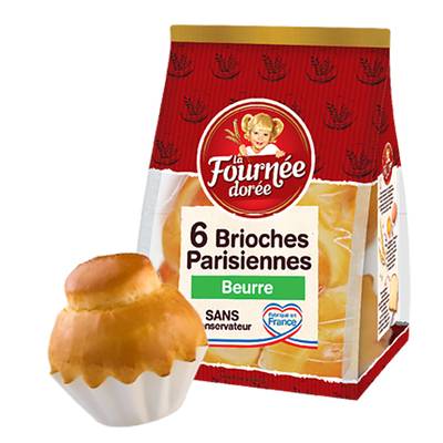 La Fournée Dorée Brioches Parisiennes, 6 briochettes - 270g