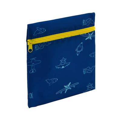Dotz Sac à sandwich réutilisable avec tirette avion, 17,8 x 29,3 cm