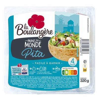 La Boulangère Pains Pita, 4 pains - 320g