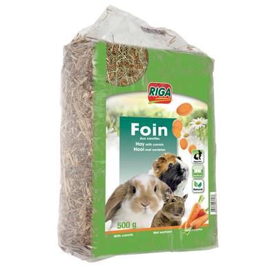 Riga Foin à la carotte pour rongeur, 500g