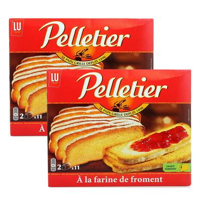 Pelletier Pain grillé grandes tranches froment, 2x455g