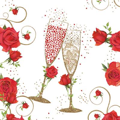 Paperproducts Design Serviettes papier To Love, 20 serviettes de 33 x 33 cm