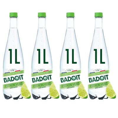 Badoit Aux arômes naturels de citron vert, Lot de 4x1L