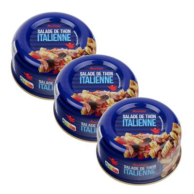 Auchan Salade Italienne au thon, Lot de 3x250g