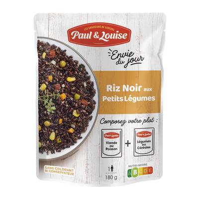 Paul & Louise - Envie du Jour Riz Noir aux Petits Légumes, 180g