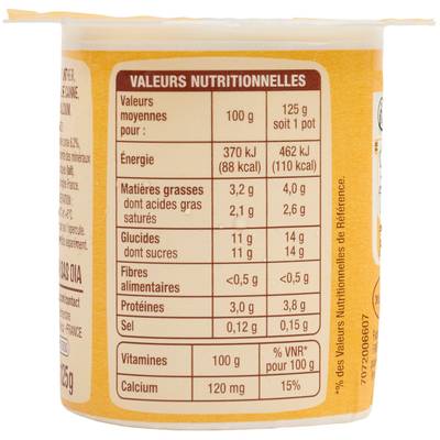 3596710540488 - Auchan - Yaourt nature au sucre de canne