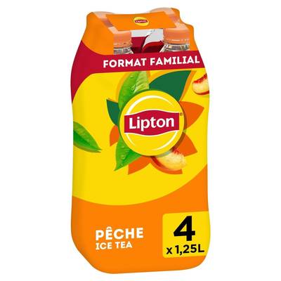 Lipton Ice Tea saveur pêche, 4x1,25L