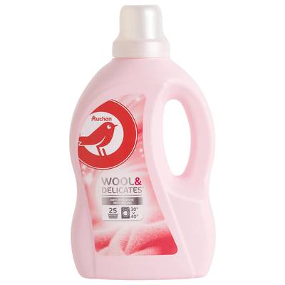 Auchan Lessive liquide Laine et Linge délicat anti-bouloche, 1,5L