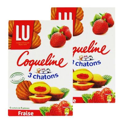 Achat Vente Promotion Lu Coquelines Fraise 3 Chatons Lot De 2x165g