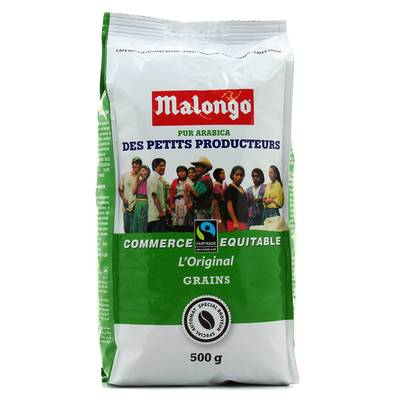 Malongo Café en grain l'original petits producteurs, 500g