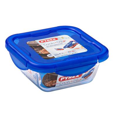 Pyrex Cook & Go Boîte en verre avec couvercle hermétique et étanche, 800ml