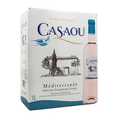 Méditerranée Rosé IGP Cassaou Gris 12%, Bag in box 3L