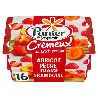 Panier de Yoplait Yaourts crémeux aux fruits panachés, 16x125g