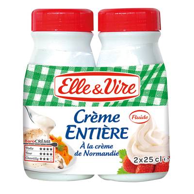 Elle&Vire Crème 30% Mg Fluide UHT, 2x25cl