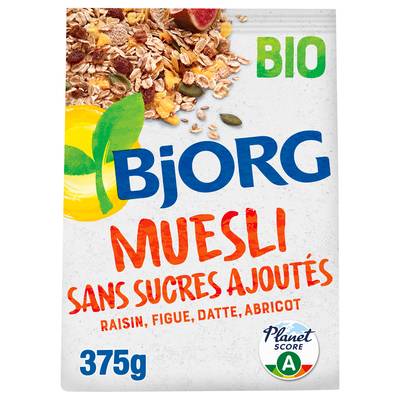 3229820129488 - Bjorg - Muesli Raisin Figue Abricot sans sucres ajoutés bio