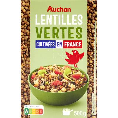 Auchan Lentilles vertes, 500g