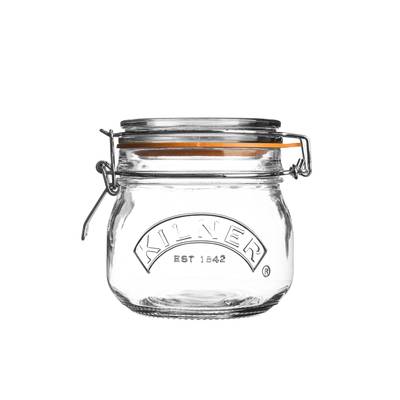 Kilner Bocal en verre rond avec fermeture mécanique, 500ml