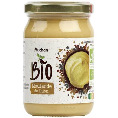 Auchan BIO Moutarde de Dijon Bio en bocal, 200g