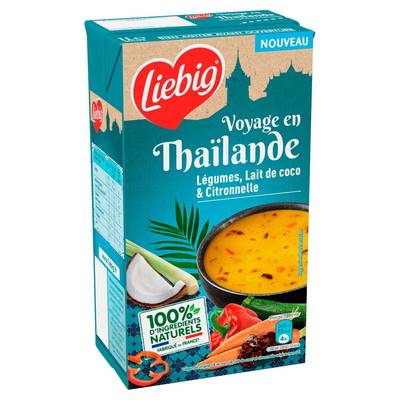 Liebig Soupe de Légumes, Lait de Coco et Citronnelle - Voyage en  Thaïlande, 1L